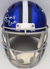 Ezekiel Elliott Autographed Dallas Cowboys Flash Blue Full Size Replica Speed Helmet Beckett BAS QR Stock #203008
