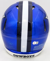 Ezekiel Elliott Autographed Dallas Cowboys Flash Blue Full Size Authentic Speed Helmet Beckett BAS QR Stock #203009