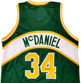 Seattle Supersonics Xavier McDaniel Autographed Green Jersey MCS Holo Stock #202418
