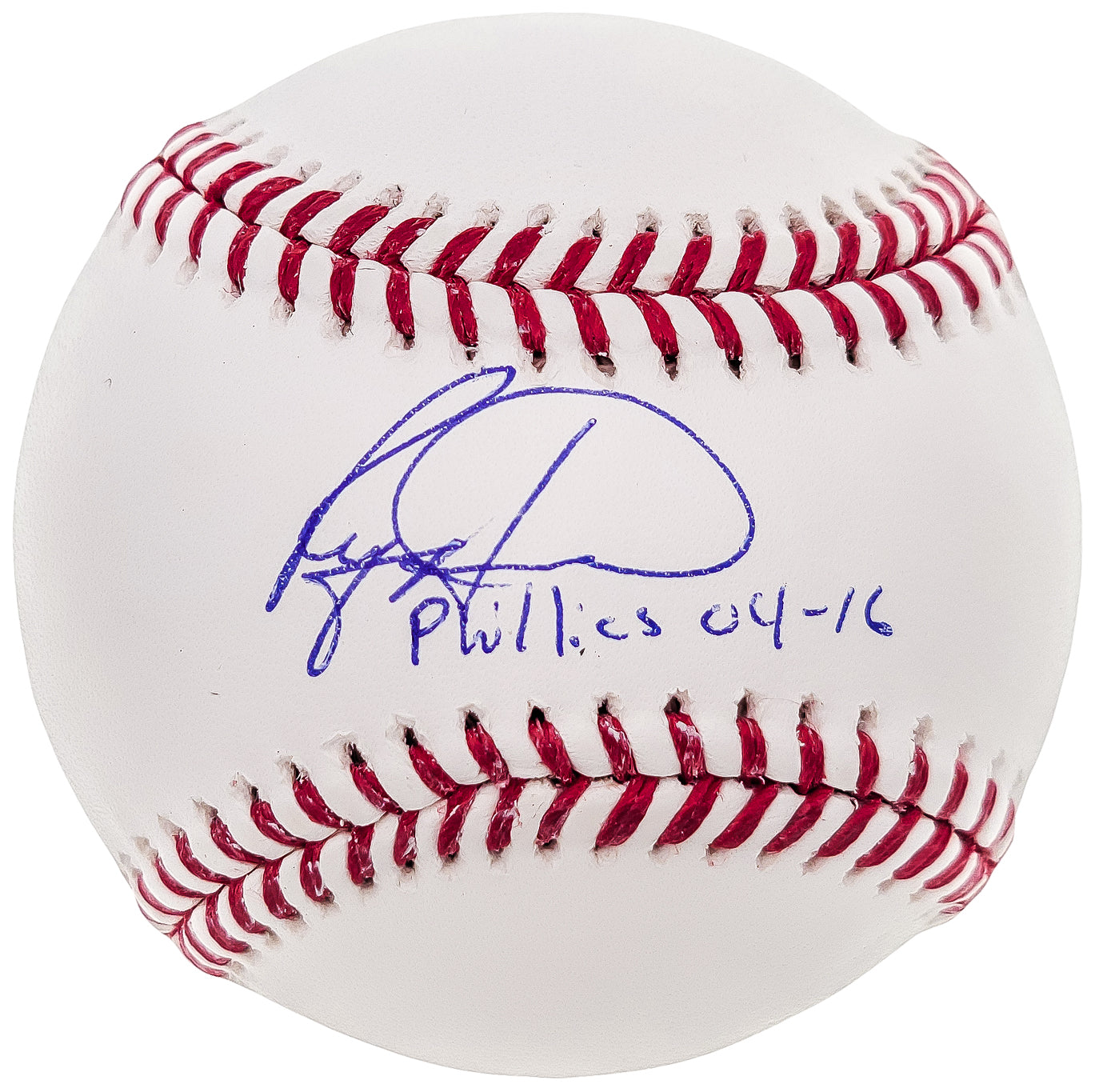 Ryan Howard Autographed Baseball Philadelphia Phillies "Phillies 04-16" Beckett BAS QR Stock #202599