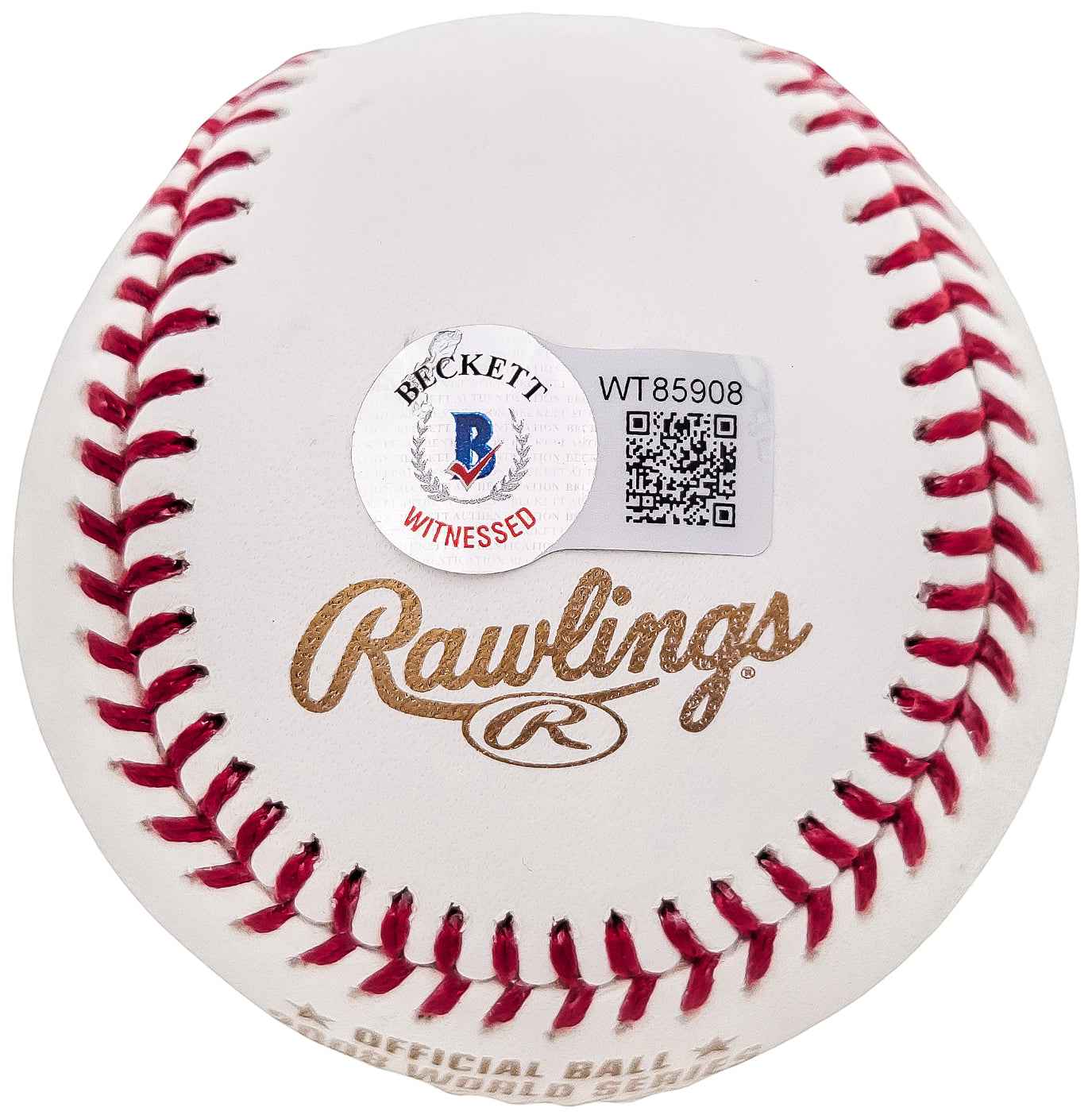 Ryan Howard Autographed World Series 2008 Baseball Philadelphia Phillies Beckett BAS QR Stock #202601