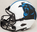 Christian McCaffrey Autographed Carolina Panthers Lunar Eclipse Full Size Speed Replica Helmet (Smudged) Beckett BAS #WH71124