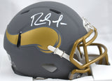 Randy Moss Autographed Minnesota Vikings Slate Speed Mini Helmet- Beckett W Hologram *White