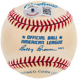 Jerry Lumpe Autographed Official AL Baseball New York Yankees Beckett BAS #BE16581