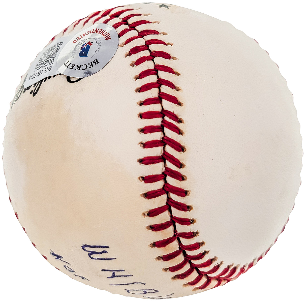 Bill Terry Autographed Official NL Baseball New York Giants "HOF 1930 .401" Beckett BAS #BE16704