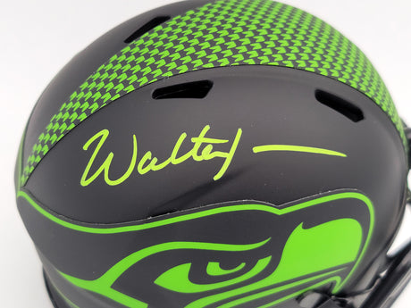 Walter Jones Autographed Seattle Seahawks Eclipse Black Speed Mini Helmet MCS Holo Stock #203084