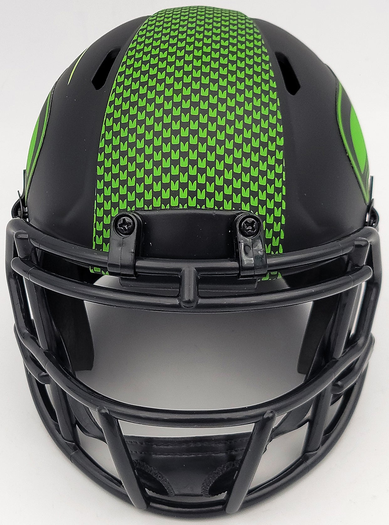 Walter Jones Autographed Seattle Seahawks Eclipse Black Speed Mini Helmet MCS Holo Stock #203084