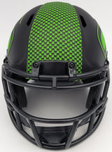 Walter Jones Autographed Seattle Seahawks Eclipse Black Speed Mini Helmet MCS Holo Stock #203084