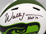 Walter Jones Autographed Seattle Seahawks Lunar Eclipse White Full Size Replica Speed Helmet "HOF 14" MCS Holo Stock #203080