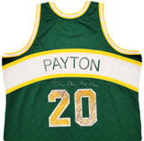 Seattle Supersonics Gary Payton Autographed Green Authentic Mitchell & Ness Hardwood Classics Swingman Jersey NBA Top 75 Size XXXL "The Glove" Beckett BAS QR Stock #203423