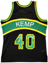 Seattle Supersonics Shawn Kemp Autographed Black Authentic Mitchell & Ness Hardwood Classics Swingman Jersey Size L "Reign Man" MCS Holo Stock #203430