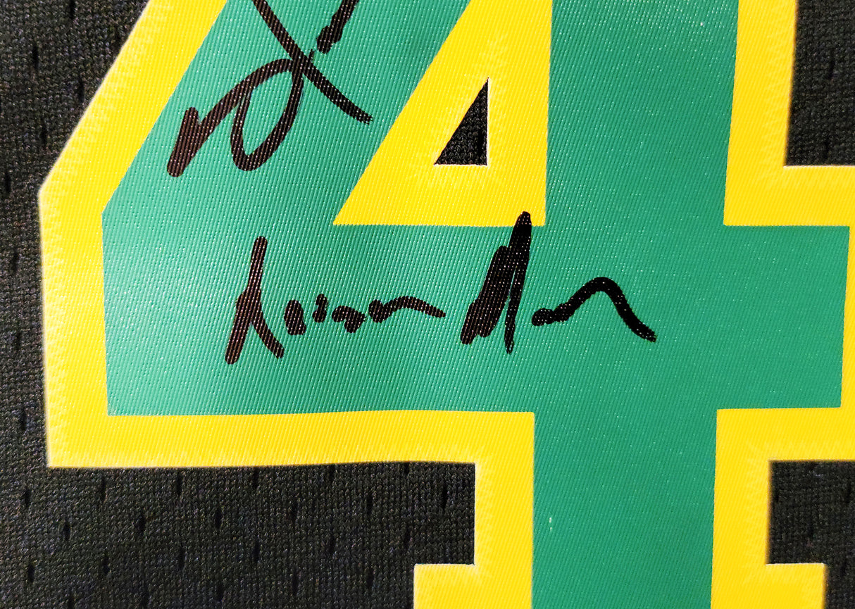 Seattle Supersonics Shawn Kemp Autographed Black Authentic Mitchell & Ness Hardwood Classics Swingman Jersey Size L "Reign Man" MCS Holo Stock #203430