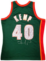 Seattle Supersonics Shawn Kemp Autographed Green Authentic Mitchell & Ness Hardwood Classics Swingman Jersey NBA Top 75 Size L MCS Holo Stock #203426