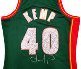 Seattle Supersonics Shawn Kemp Autographed Green Authentic Mitchell & Ness Hardwood Classics Swingman Jersey NBA Top 75 Size L MCS Holo Stock #203426