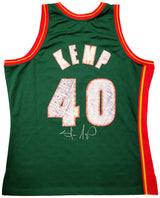 Seattle Supersonics Shawn Kemp Autographed Green Authentic Mitchell & Ness Hardwood Classics Swingman Jersey NBA Top 75 Size XL MCS Holo Stock #203427