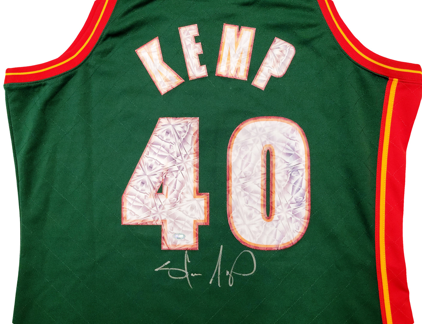 Seattle Supersonics Shawn Kemp Autographed Green Authentic Mitchell & Ness Hardwood Classics Swingman Jersey NBA Top 75 Size XL MCS Holo Stock #203427