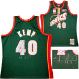 Seattle Supersonics Shawn Kemp Autographed Green Authentic Mitchell & Ness Hardwood Classics Swingman Jersey NBA Top 75 Size XXL MCS Holo Stock #203428