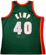 Seattle Supersonics Shawn Kemp Autographed Green Authentic Mitchell & Ness Hardwood Classics Swingman Jersey NBA Top 75 Size XXL MCS Holo Stock #203428