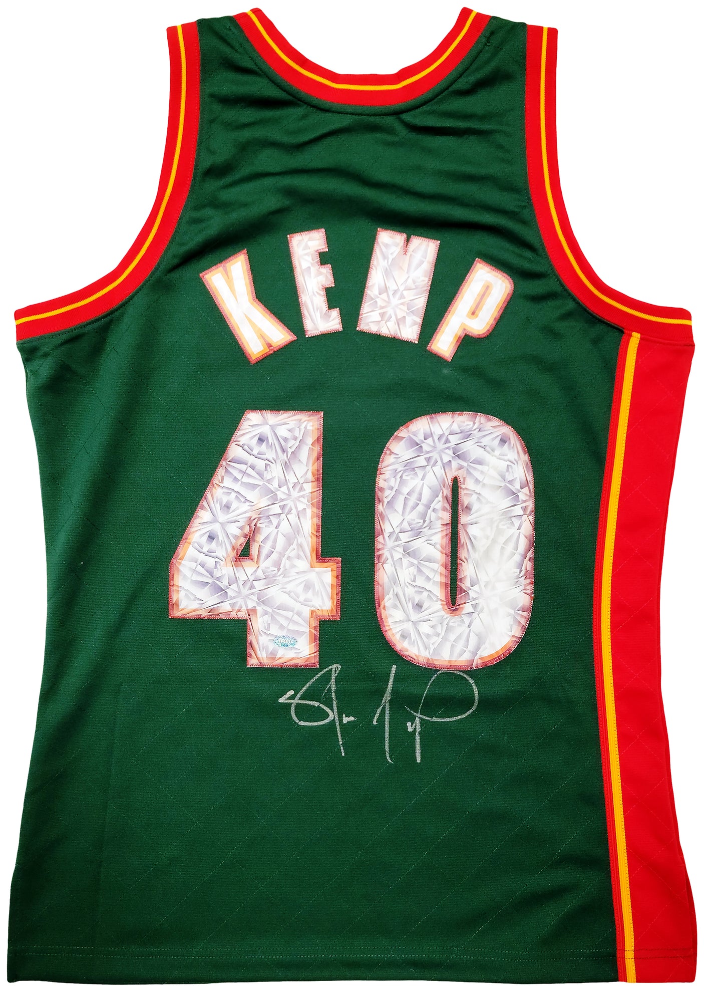 Seattle Supersonics Shawn Kemp Autographed Green Authentic Mitchell & Ness Hardwood Classics Swingman Jersey NBA Top 75 Size M MCS Holo Stock #203425