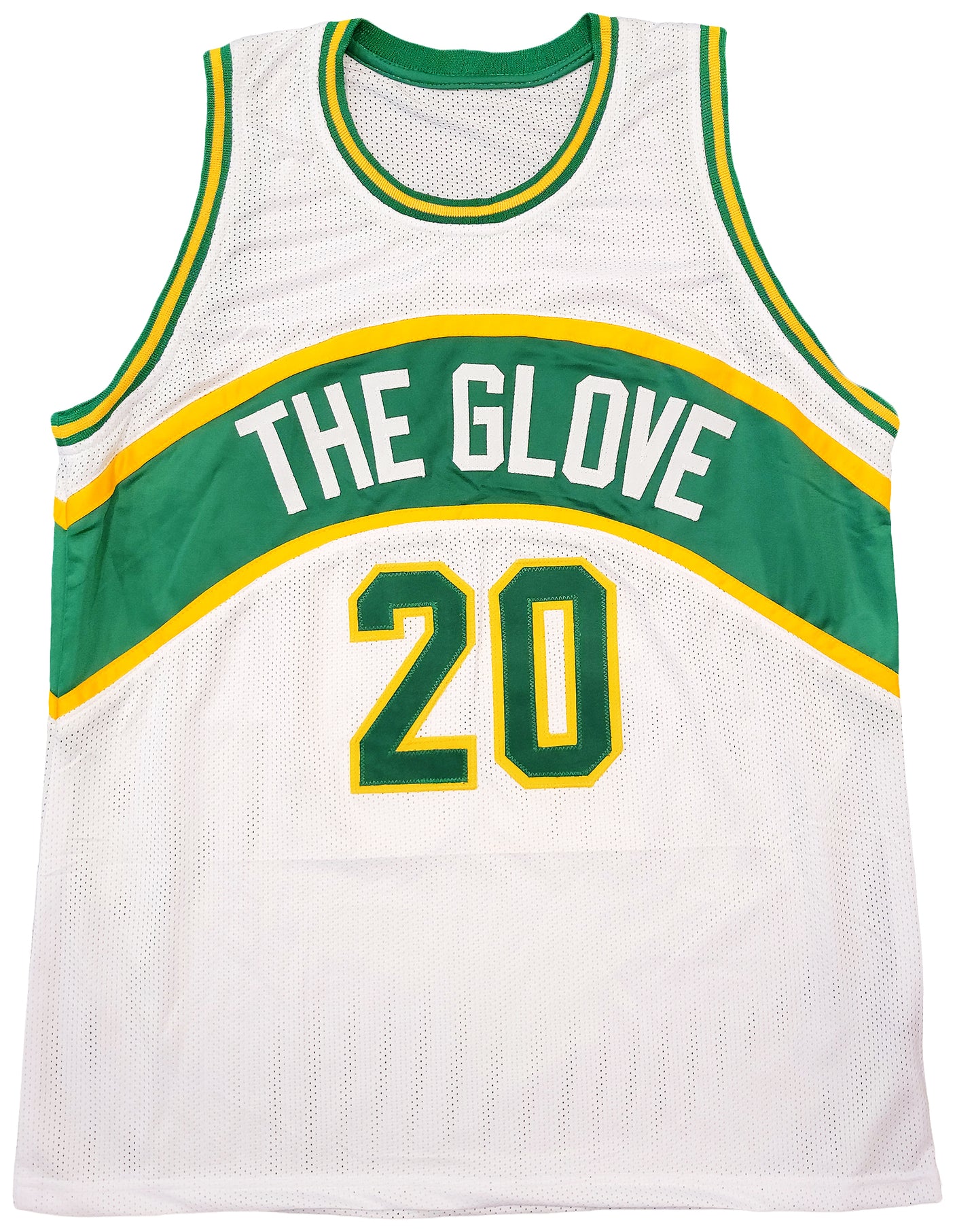 Seattle Supersonics Gary Payton Autographed White Jersey Beckett BAS QR Stock #203420