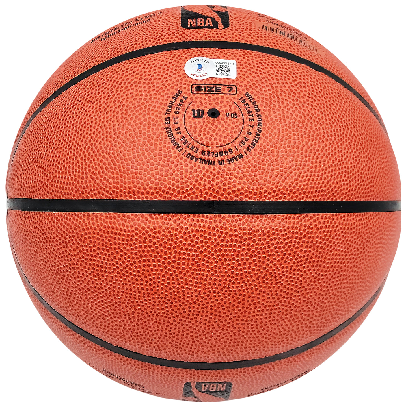 Gary Payton Autographed Authentic Indoor Outdoor Basketball Seattle Supersonics MCS Holo & Beckett BAS QR Stock #203419