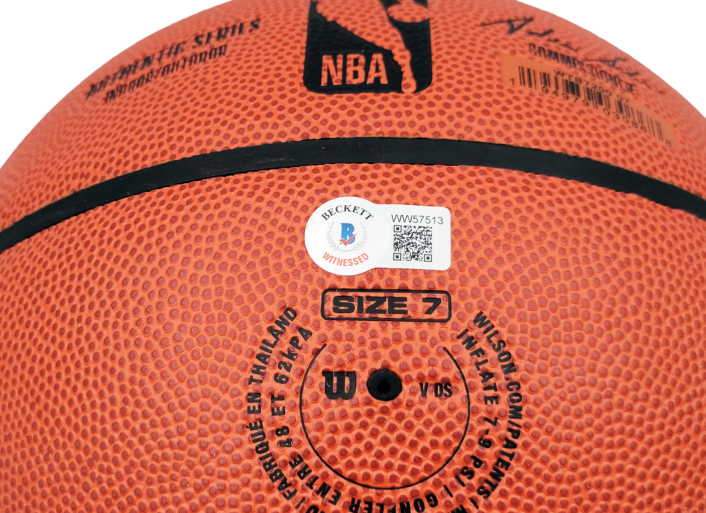 Gary Payton Autographed Authentic Indoor Outdoor Basketball Seattle Supersonics MCS Holo & Beckett BAS QR Stock #203419