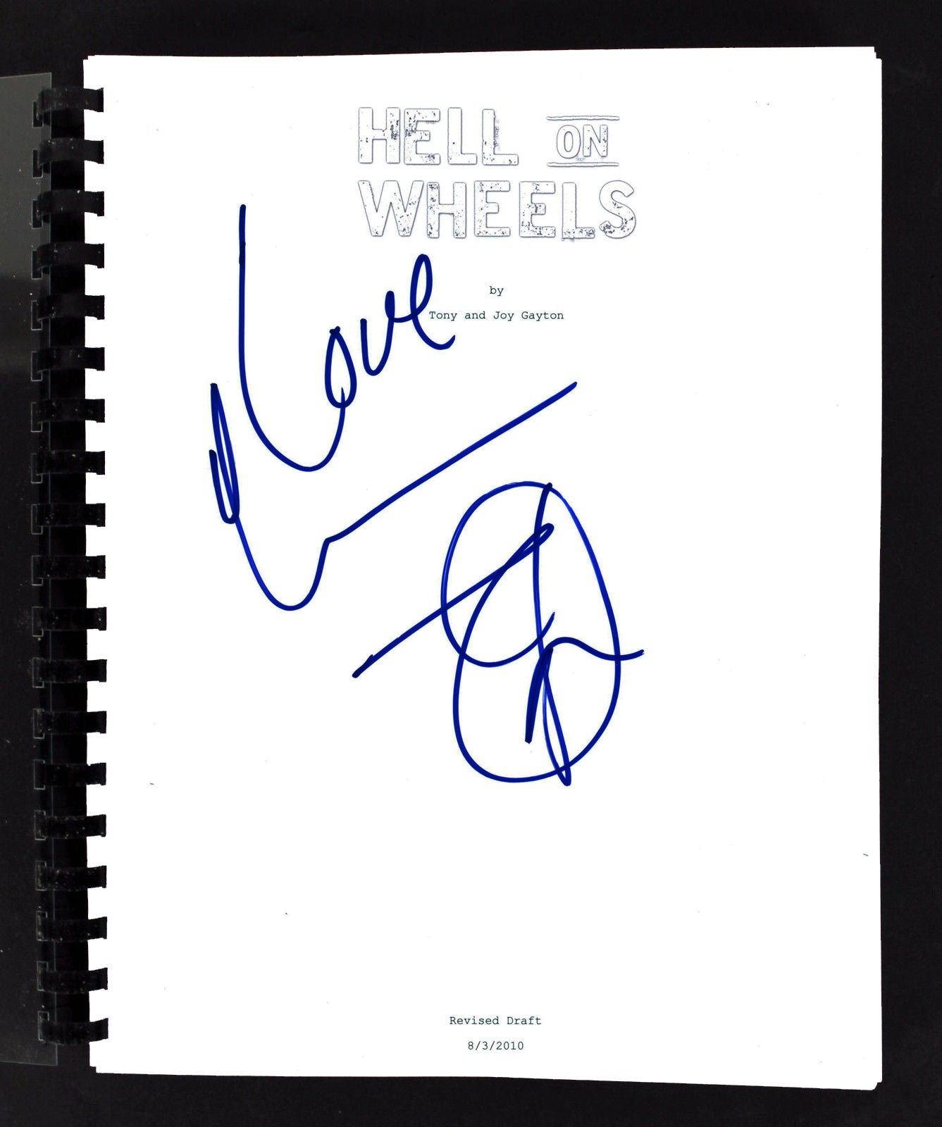 Common Authentic Signed Hell on Wheels TV Pilot Script Autographed BAS #F99192