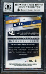 Fernando Tatis Jr. Autographed 2019 Topps Finest Rookie Card #85 San Diego Padres Auto Grade Gem Mint 10 Beckett BAS Stock #202920