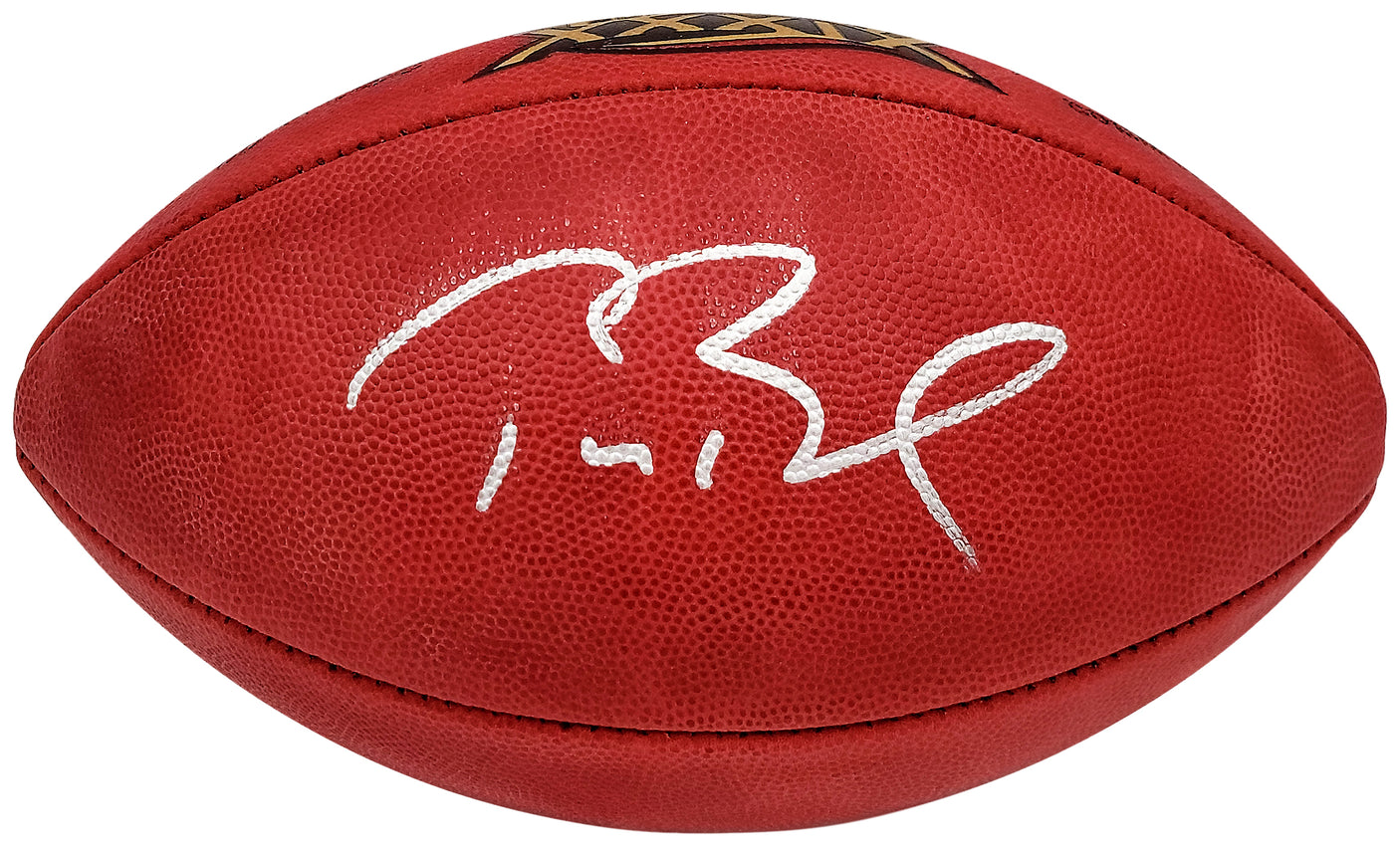 Tom Brady Autographed Official NFL Leather SB XXXIX Logo Football New England Patriots Fanatics Holo Stock #202895