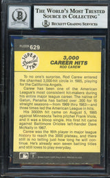 Rod Carew Autographed 1986 Fleer Card #629 California Angels Auto Grade Gem Mint 10 Beckett BAS #12751600