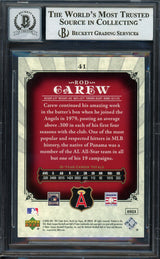 Rod Carew Autographed 2006 SP Legendary Cuts Card #41 California Angels Auto Grade Gem Mint 10 Beckett BAS Stock #192754