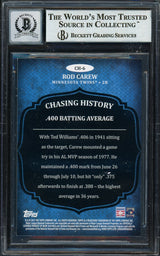 Rod Carew Autographed 2013 Topps Chasing History Card #CH-6 Minnesota Twins Auto Grade Gem Mint 10 Beckett BAS #12751925