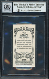 Rod Carew Autographed 2014 Topps Gypsy Queen Mini Card #189 California Angels Auto Grade Gem Mint 10 Beckett BAS #12751967