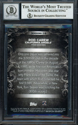 Rod Carew Autographed 2016 Topps 3000 Hit Club Card #3000H-16 California Angels Auto Grade Gem Mint 10 Beckett BAS Stock #192804