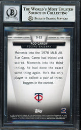 Rod Carew Autographed 2018 Topps Legendary All Stars Card #S-12 Minnesota Twins Auto Grade Gem Mint 10 Beckett BAS Stock #192821