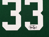 Boston Celtics Larry Bird Autographed Framed Green Jersey PSA/DNA Stock #265810