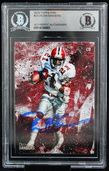 2014 Topps Fire #23 Deion Sanders Auto Atlanta Falcons Autograph Beckett Auth