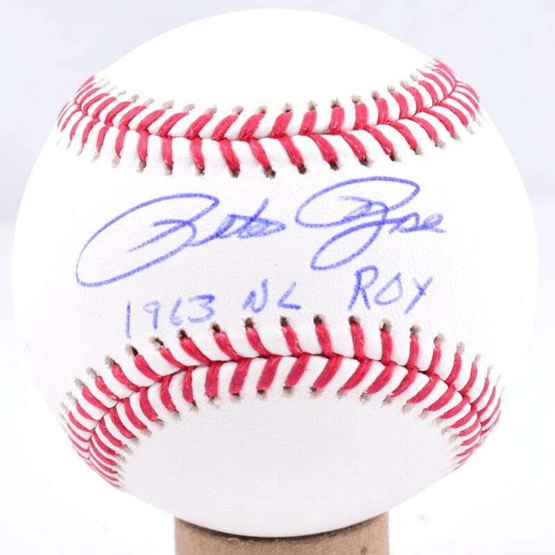 Pete Rose Autographed OML Baseball w/ 1963 NL ROY - Beckett W Hologram
