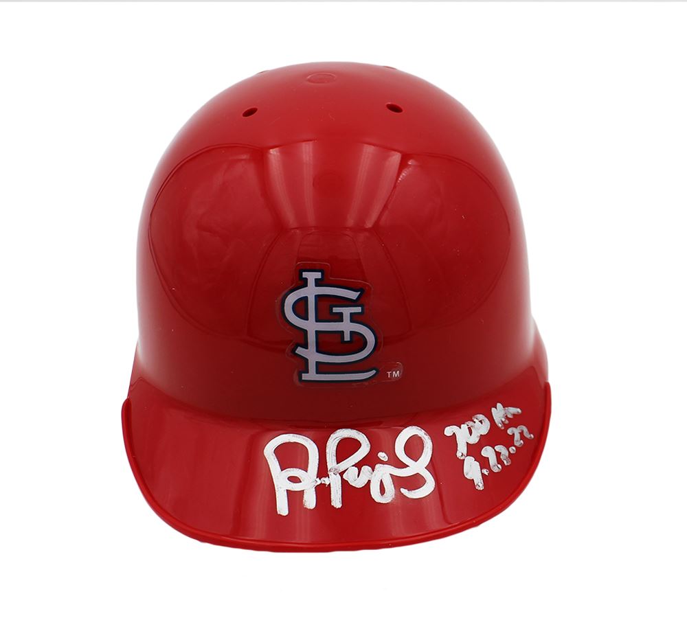 Albert Pujols Autographed Mini Helmet 700 HR 9.23.22