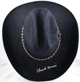 Chuck Norris Autographed Black Cowboy Hat - JSA W *Silver