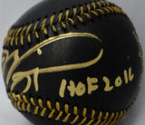 Mike Piazza Autographed Rawlings OML Black Baseball W/ HOF- PSA/DNA Auth