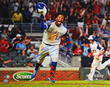 Ronald Acuna Autographed Atlanta Braves Celebration 16x20 Photo- Beckett W *Blue