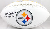 Joe Greene Pittsburgh Steelers Logo Football w/HOF-Beckett W Hologram *Black
