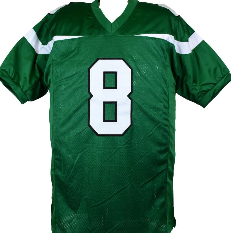 Elijah Moore Autographed Green Pro Style Jersey w/J.E.T.S *Smear-BAW Hologram