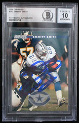 1996 Donruss #143 Emmitt Smith Dallas Cowboys BGS Autograph 10