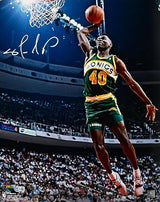 Shawn Kemp Autographed Seattle Supersonics 16x20 Dunking Photo- Beckett W Holo