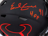 Earl Campbell Signed Houston Texans Eclipse Mini Helmet w/ HOF- JSA W *Red