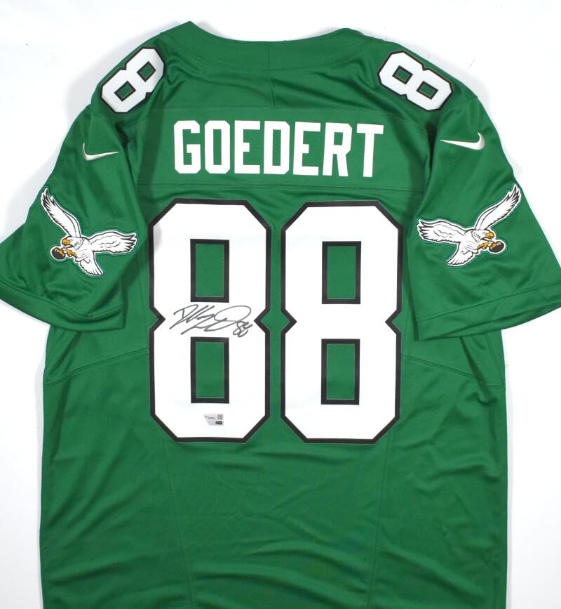 Dallas Goedert Signed Eagles Kelly Green Nike Vapor Limited Jersey - Fanatics