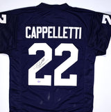 John Cappelletti Autographed Blue College Style Jersey w/Heisman- Beckett Holo