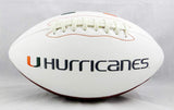 Ray Lewis Autographed Miami Hurricanes Logo Football - Beckett Auth